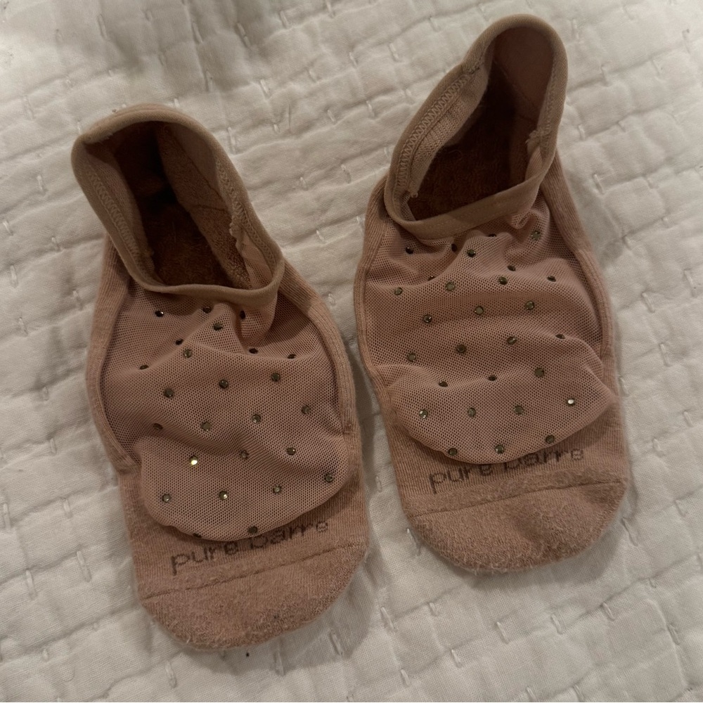 Pure Barre Nude Grip Socks